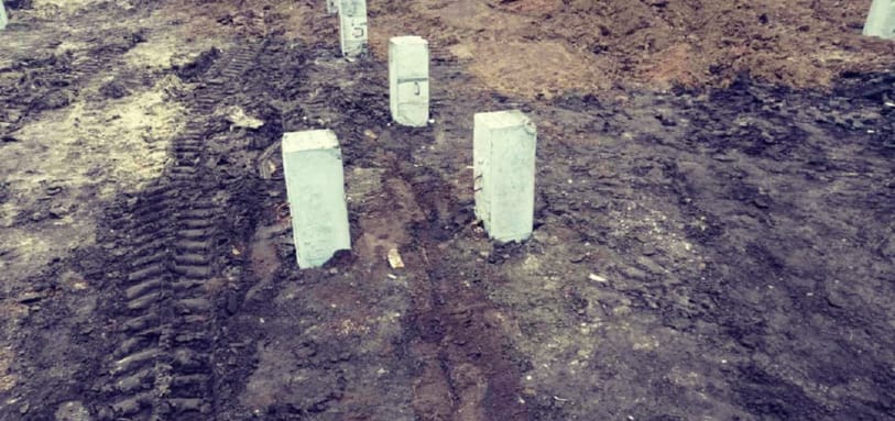 Фундамент на забивных ЖБ сваях