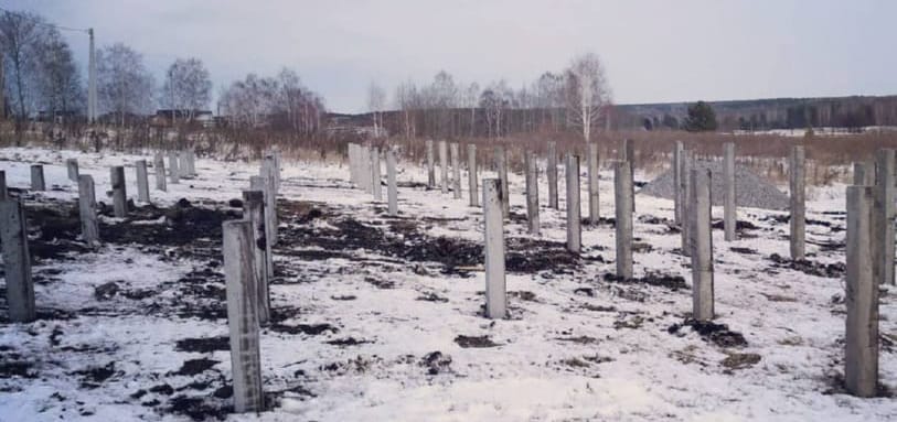 Фундамент на забивных ЖБ сваях