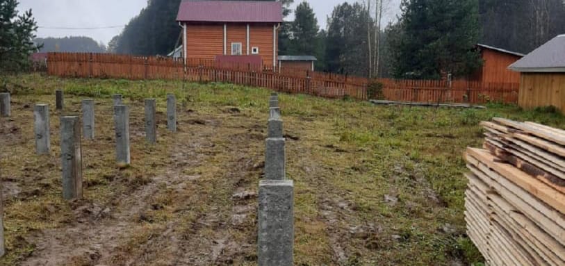 Фундамент на забивных ЖБ сваях