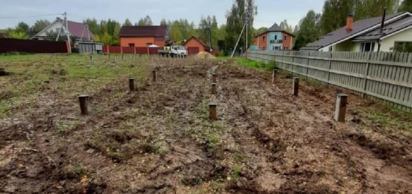 Фундамент на забивных ЖБ сваях