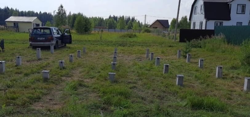 Фундамент на забивных ЖБ сваях