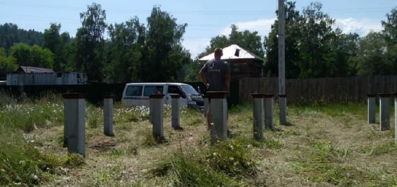 Фундамент на забивных ЖБ сваях