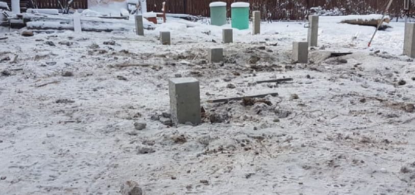 Фундамент на забивных ЖБ сваях