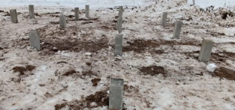Фундамент на забивных ЖБ сваях